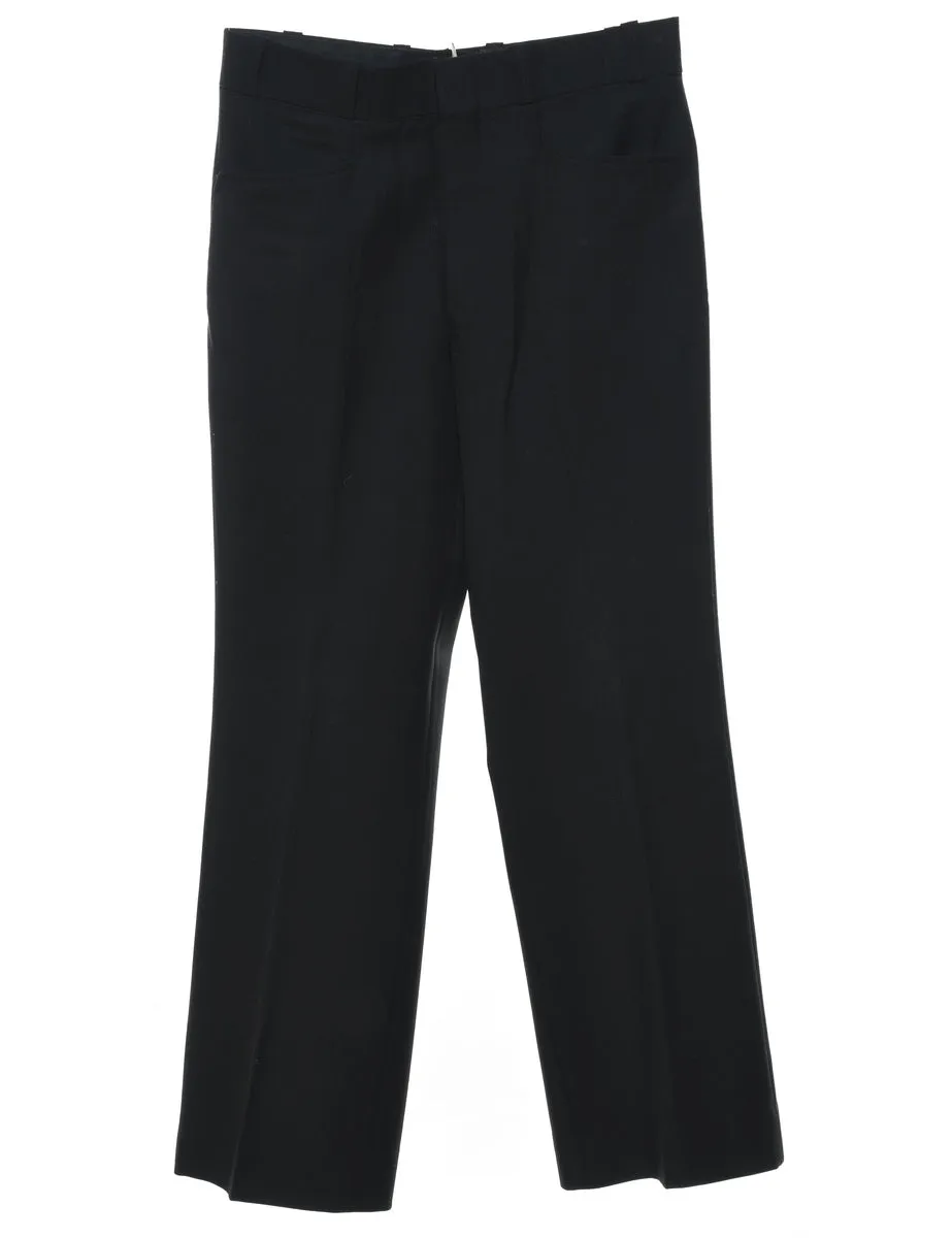 1970s Black Classic Suit Trousers - W32 L31