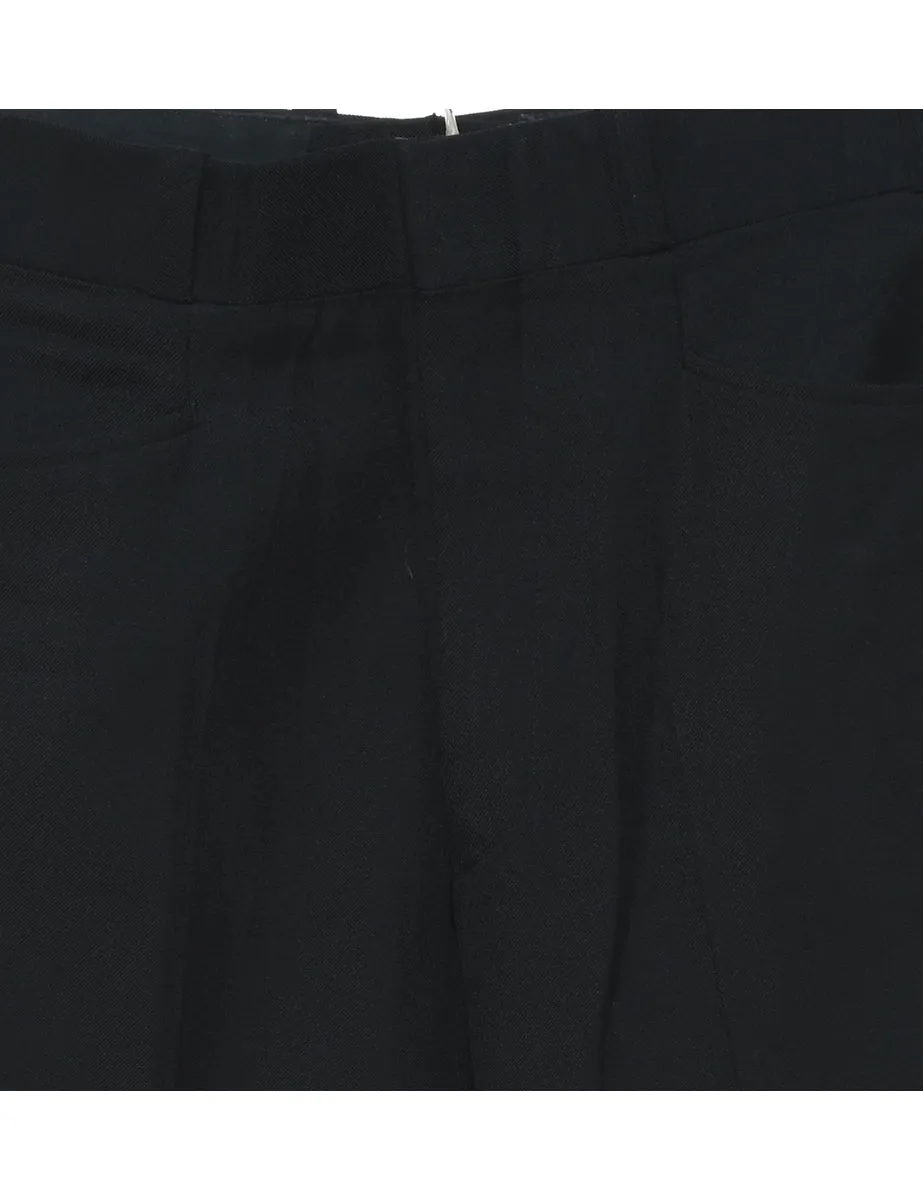 1970s Black Classic Suit Trousers - W32 L31