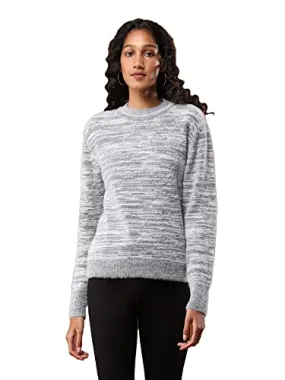 Aarke Ritu Kumar Women's Acrylic Round Neck Sweater SWTHAN02N30127712-GREY-M