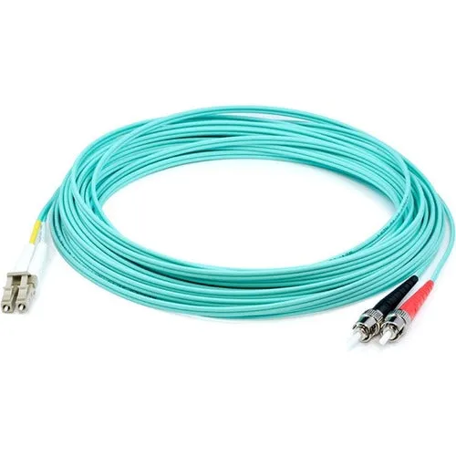 AddOn 13m LC (Male) to ST (Male) Straight Aqua OM4 Duplex LSZH Fiber Patch Cable ADD-ST-LC-13M5OM4LZ