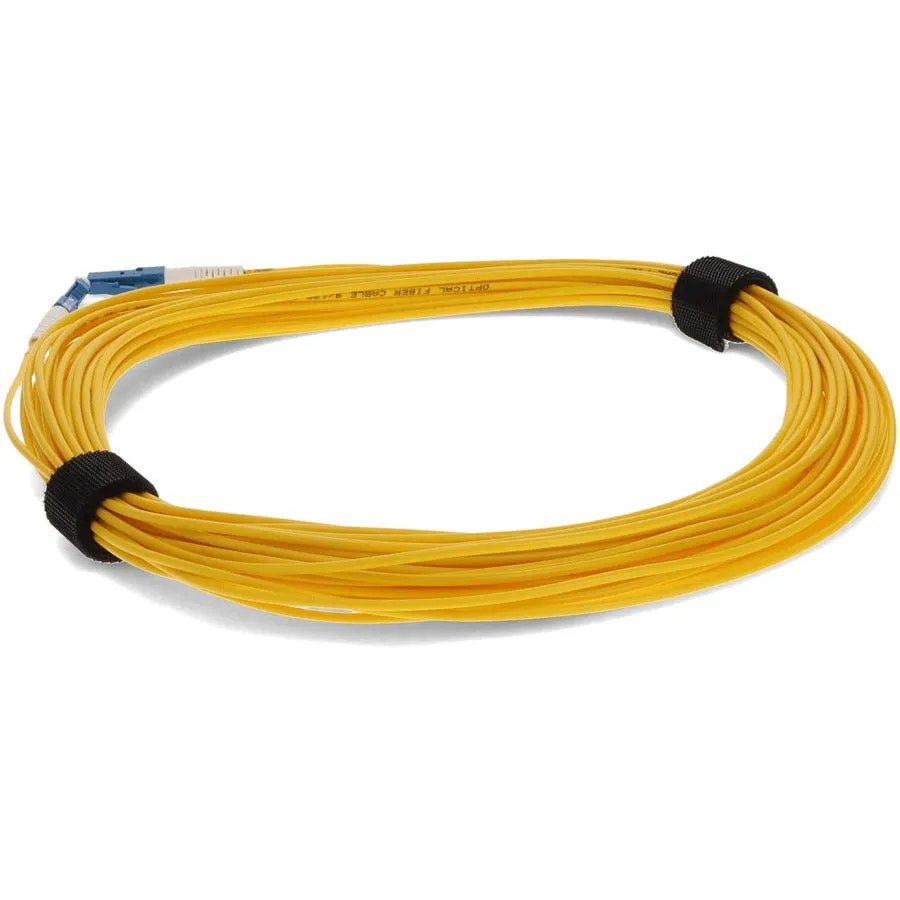 AddOn 15m LC (Male) to LC (Male) Yellow OS2 Simplex Fiber OFNR (Riser-Rated) Patch Cable ADD-LC-LC-15MS9SMF