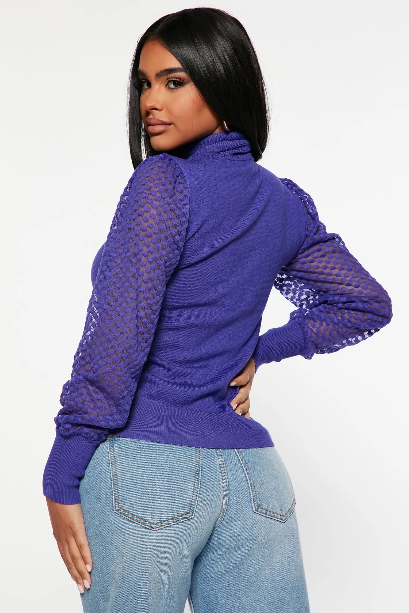 Admire Me Turtleneck Sweater - Periwinkle