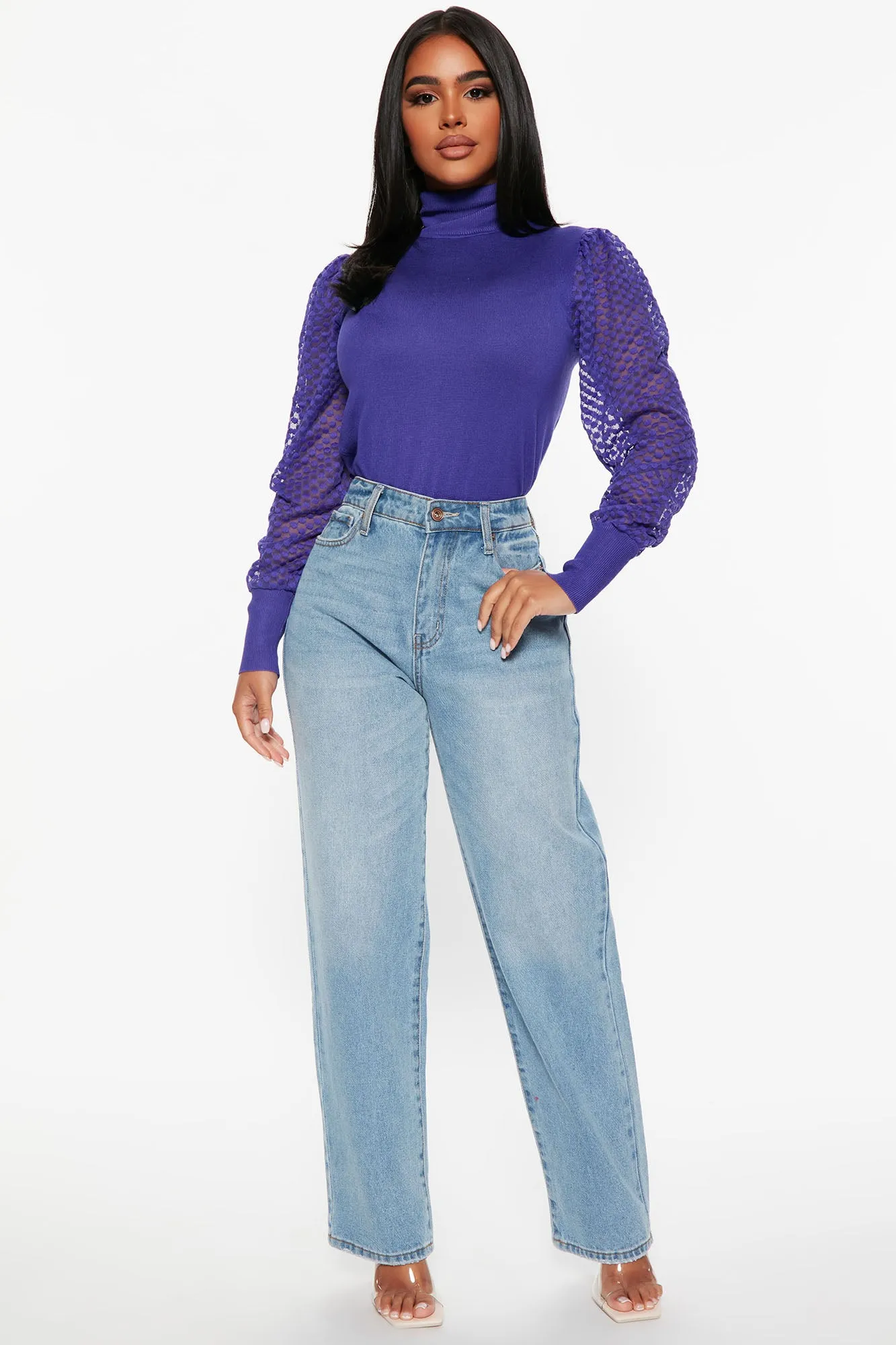 Admire Me Turtleneck Sweater - Periwinkle