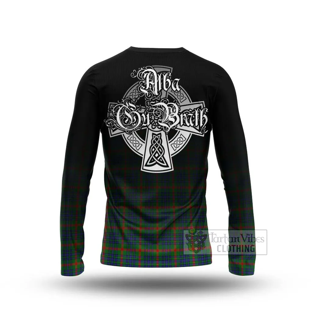 Aiton Tartan Long Sleeve T-Shirt Featuring Alba Gu Brath Family Crest Celtic Inspired