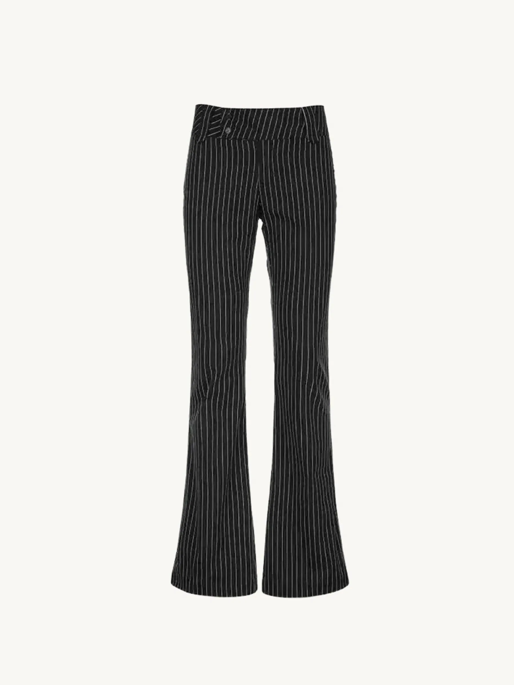 Amarilla – Pinstripe pattern – Flared trousers