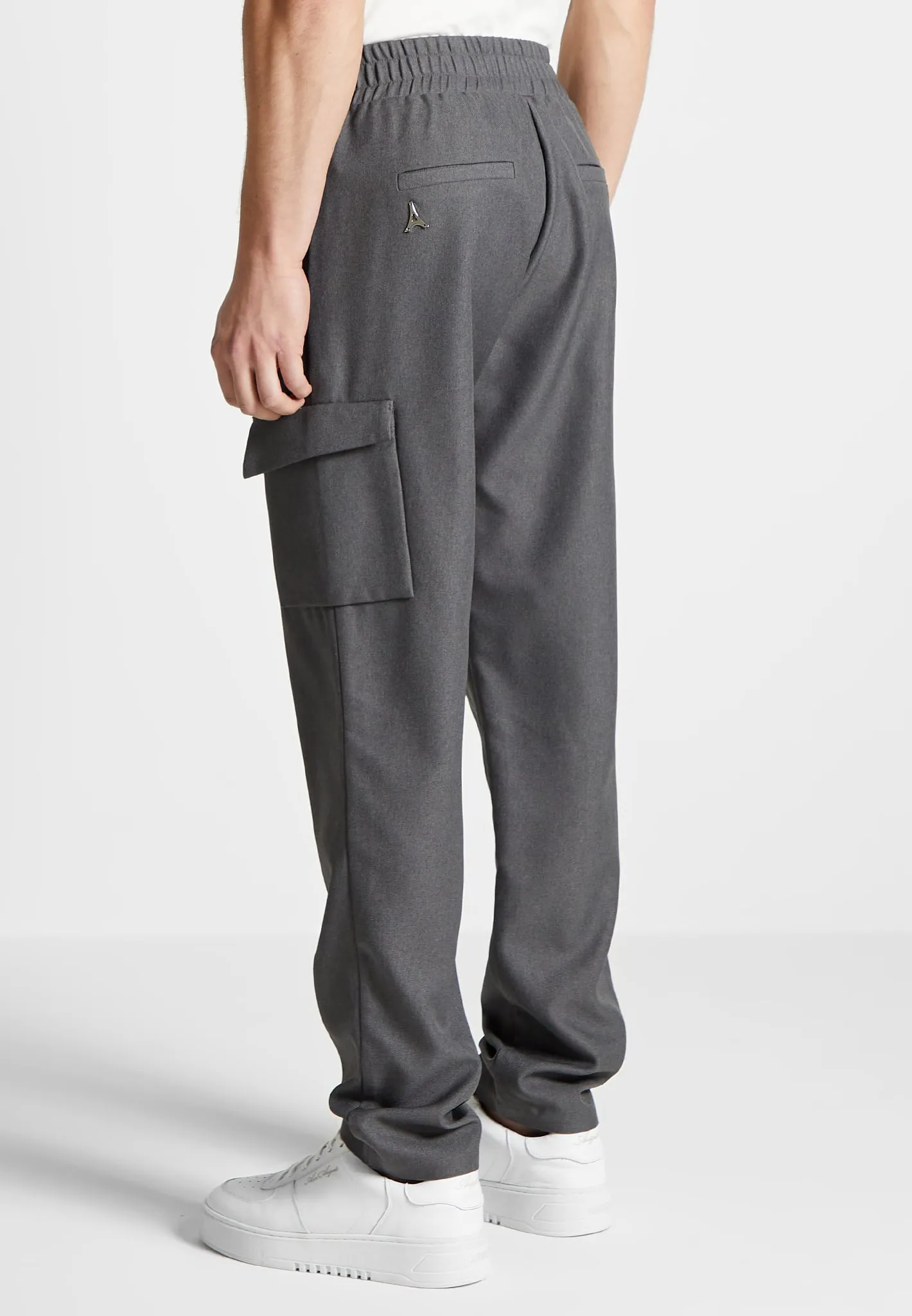 Angular Pocket Cargo Pants - Grey Marl