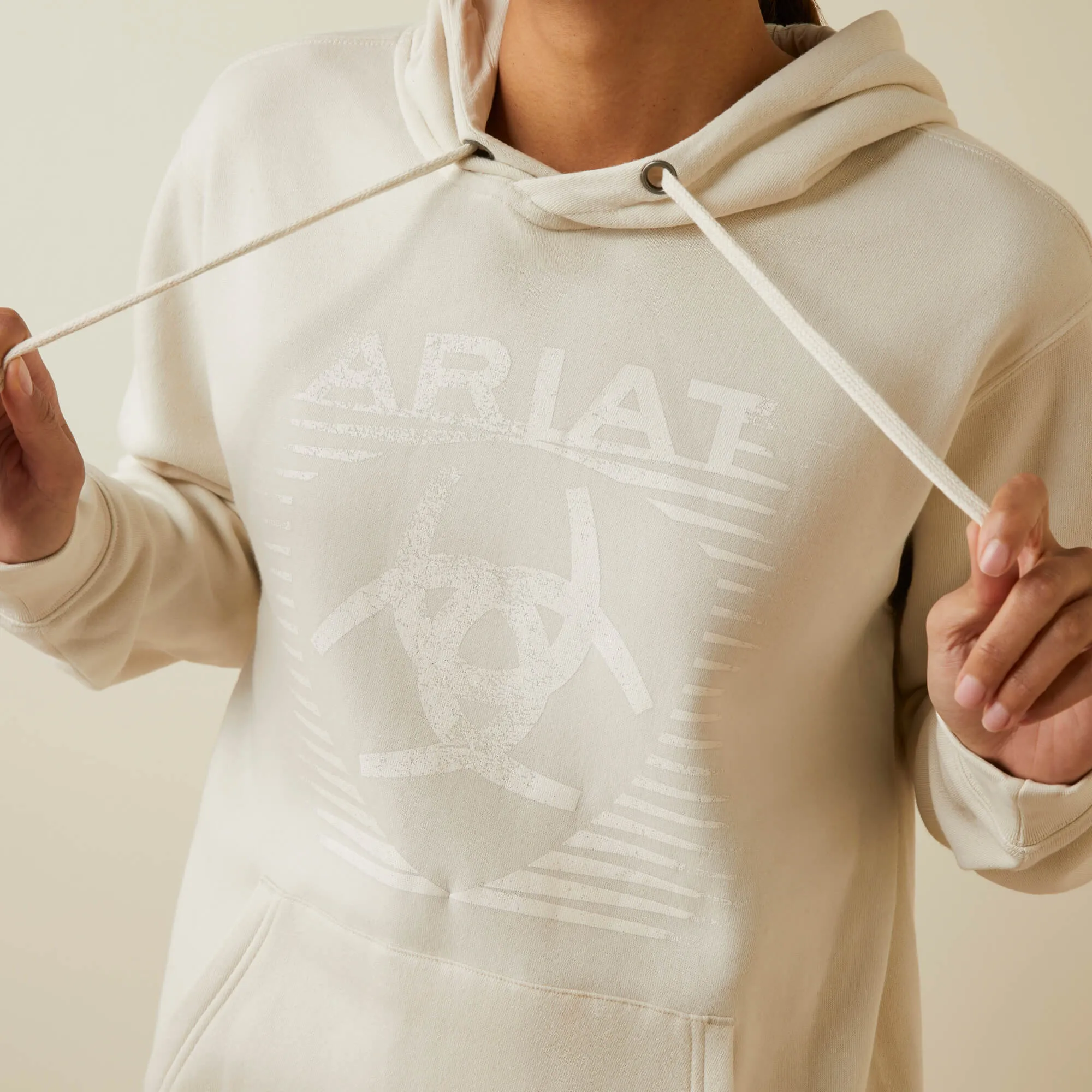 Ariat Women's REAL White Onyx Fading Lines Hoodie