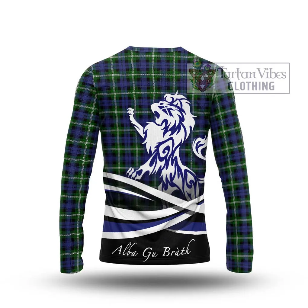 Baillie of Polkemmet Tartan Long Sleeve T-Shirt with Alba Gu Brath Regal Lion Emblem