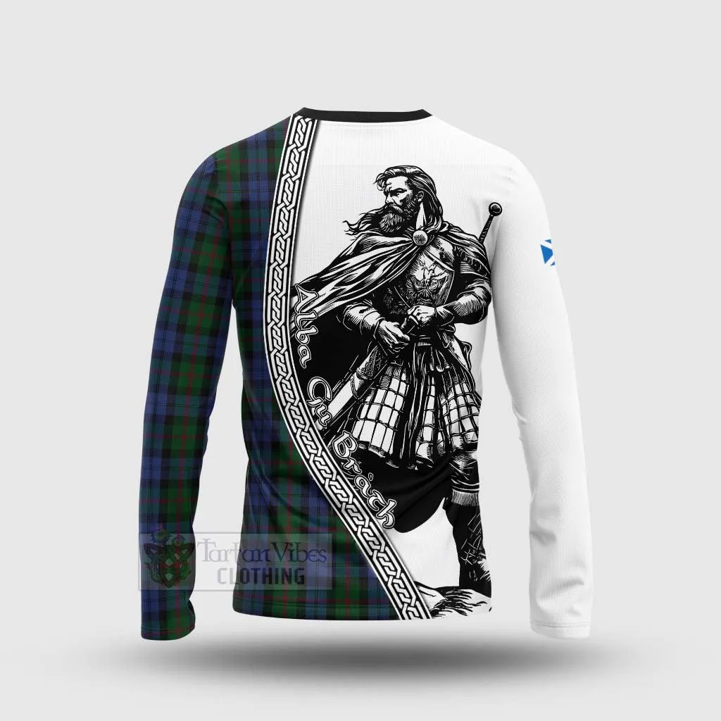 Baird Tartan Clan Crest Long Sleeve T-Shirt with Highlander Warrior Celtic Style