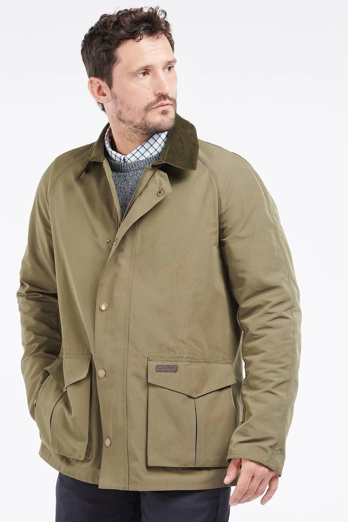 Barbour Clayton Casual Jacket in Olive MCA0780OL51