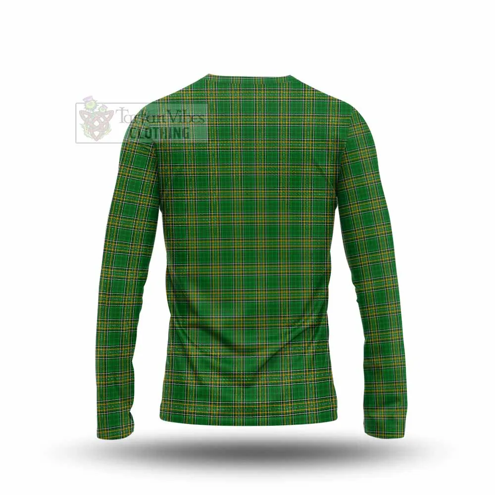 Barrington Irish Clan Tartan Long Sleeve T-Shirt with Coat of Arms