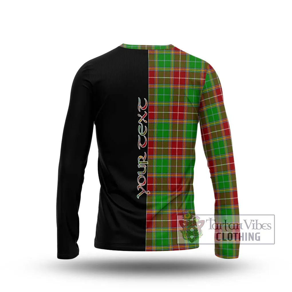 Baxter Modern Tartan Long Sleeve T-Shirt with Family Crest and Half Of Me Style