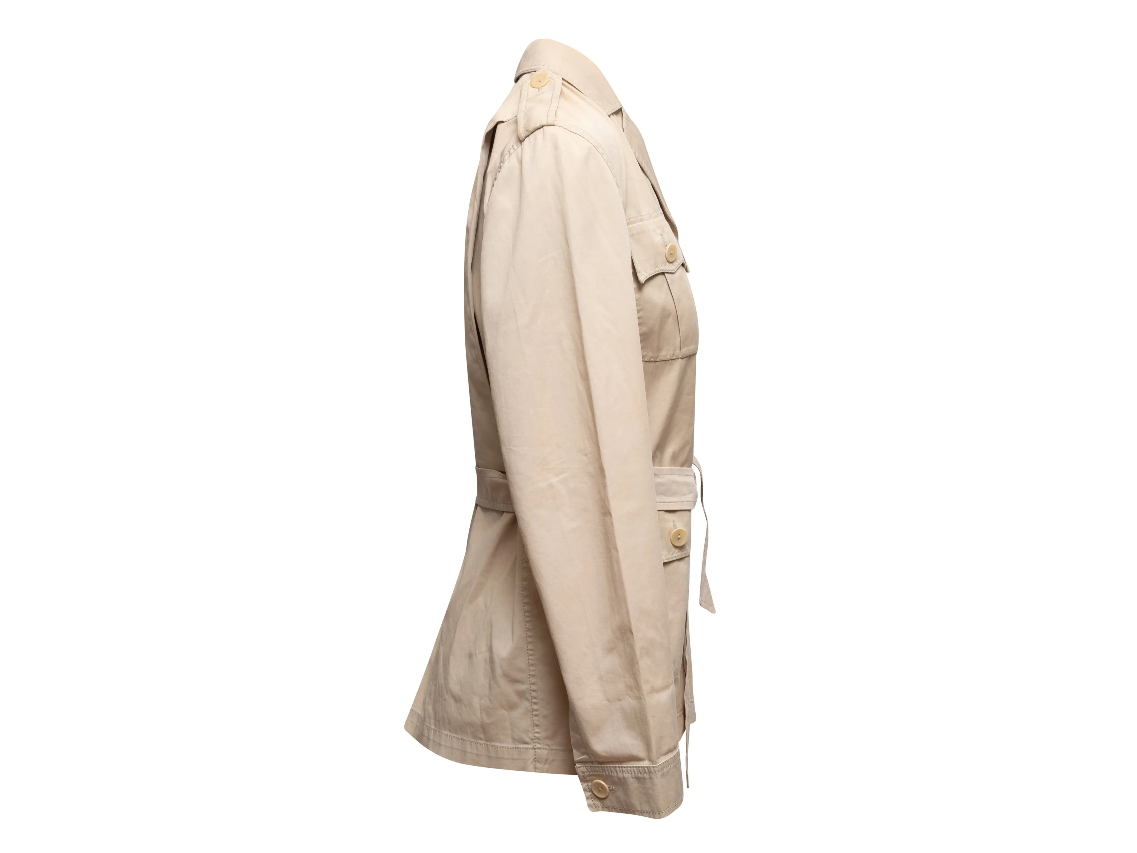 Beige Max Mara Cargo Jacket Size IT 38