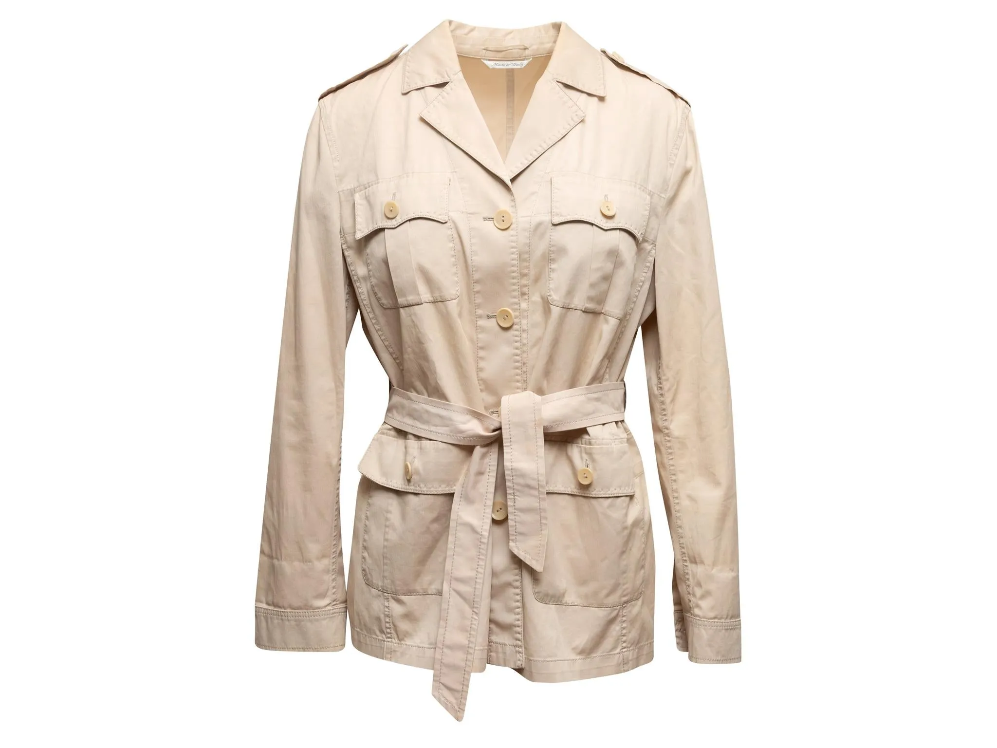 Beige Max Mara Cargo Jacket Size IT 38