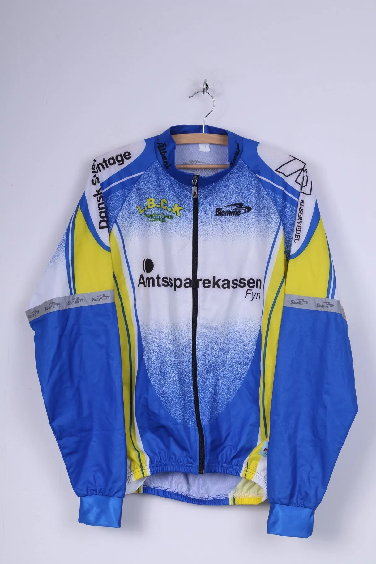 Biemme Mens XL Bike Jacket Blue Zip Up Lightweight Cycling Top