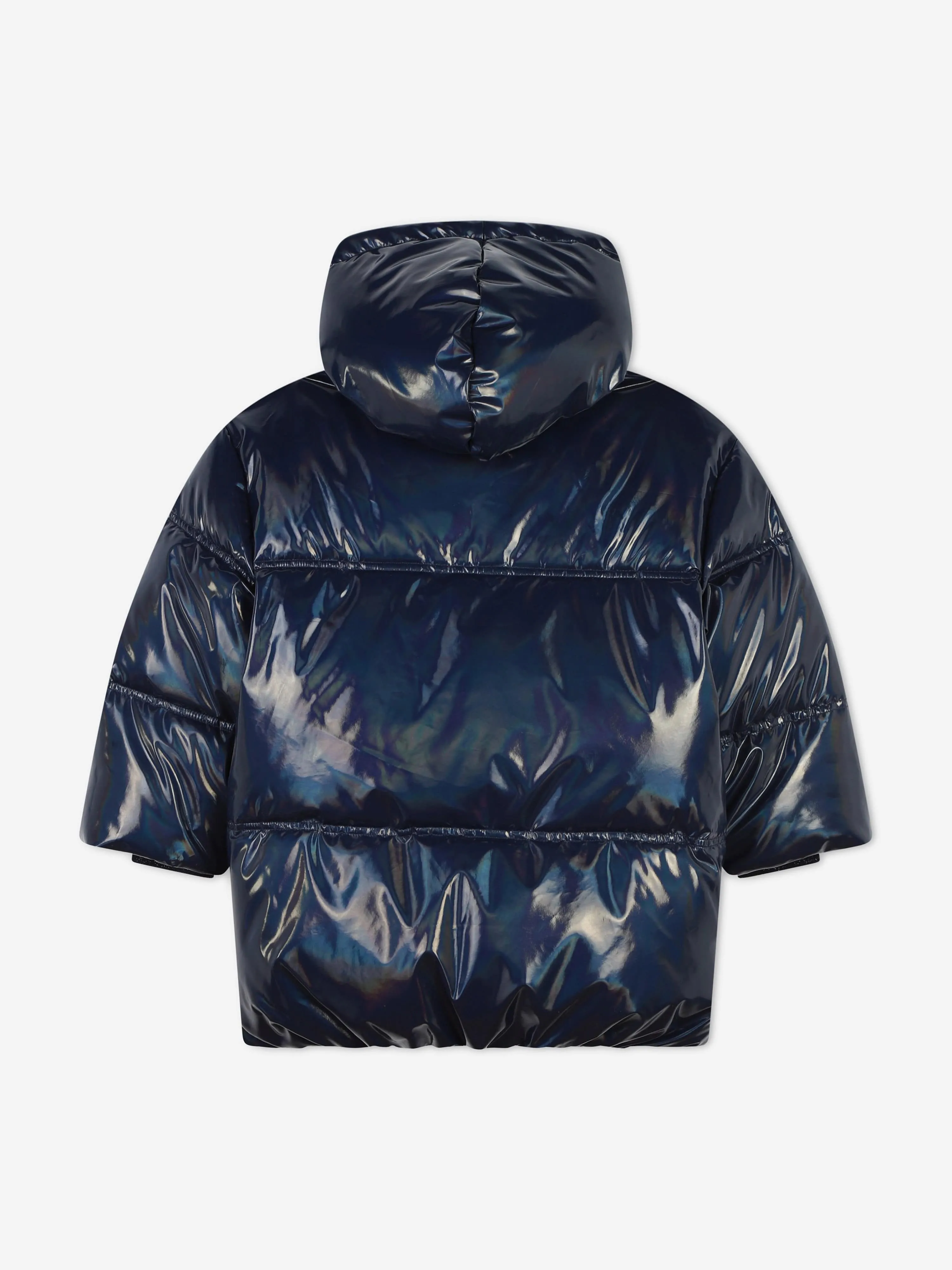 Billieblush Girls Padded Logo Jacket in Navy