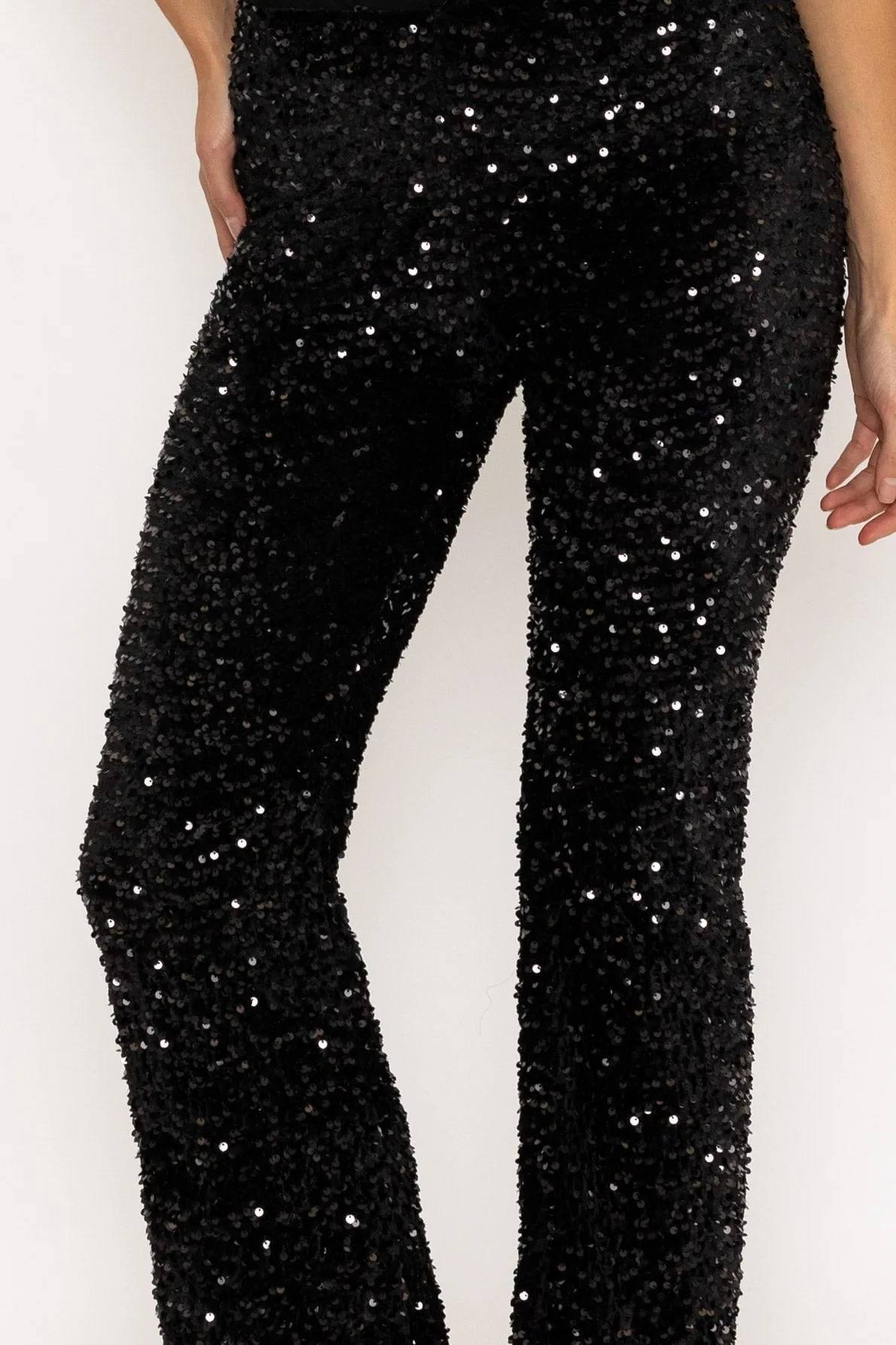 Black Sequin Trousers