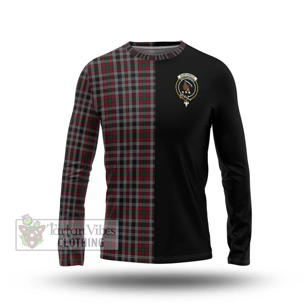 Borthwick Tartan Long Sleeve T-Shirt with Family Crest and Half Of Me Style