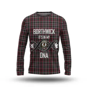 Borthwick Tartan Long Sleeve T-Shirt with Family Crest DNA In Me Style