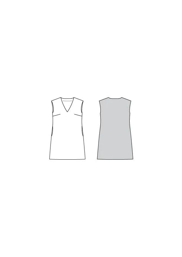 Burda Sewing Pattern 6048 Shift Dress with V-Neck