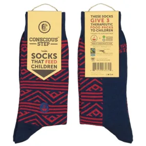 Conscious Step Fight Hunger Socks Navy