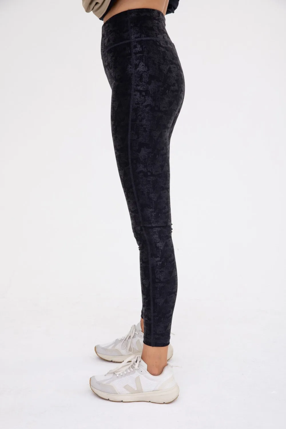 Crackle Glaze Foil Highwaist Leggings