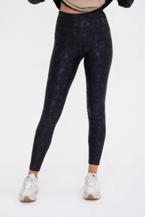 Crackle Glaze Foil Highwaist Leggings