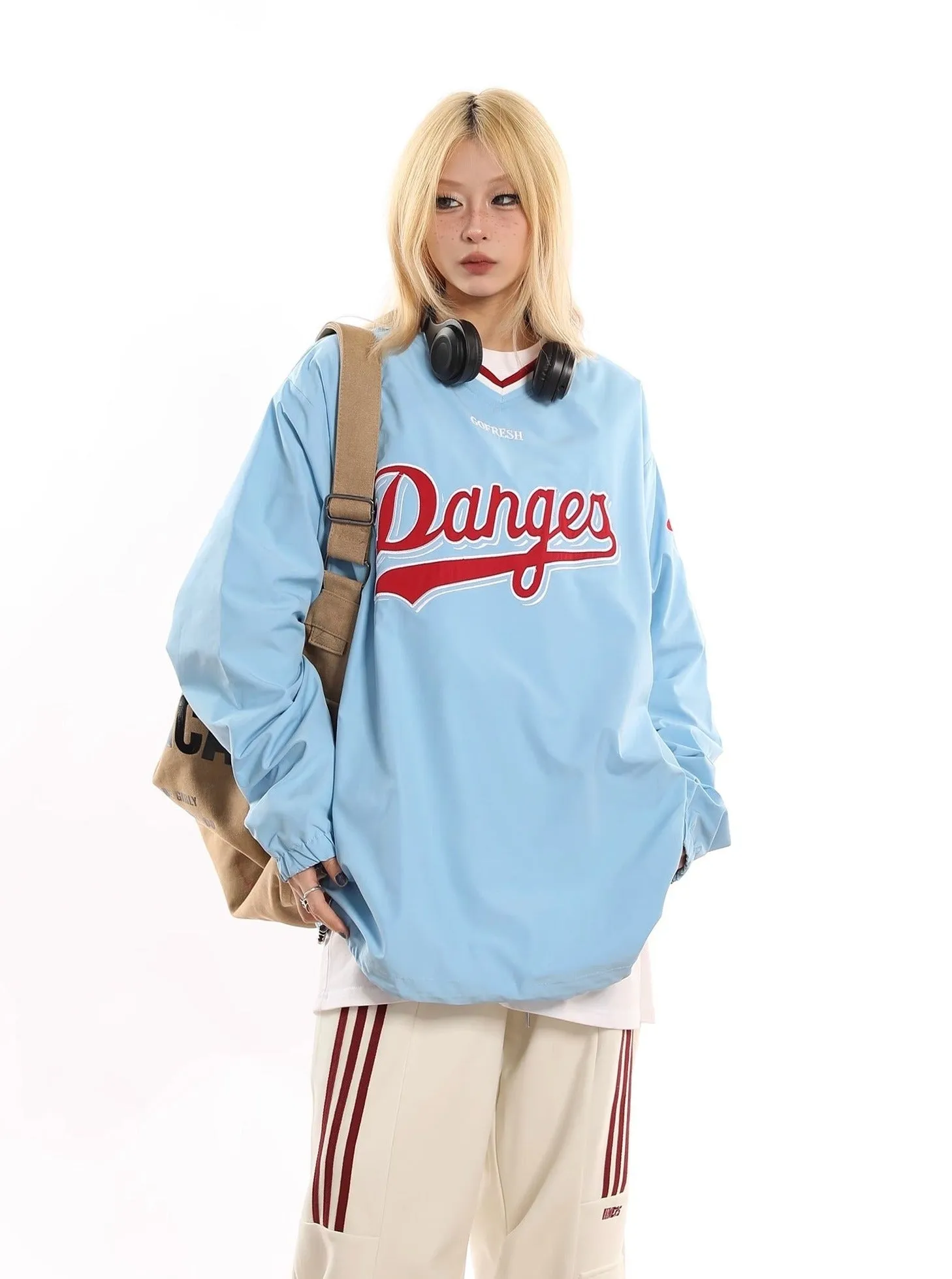 Danges Baseball Pullover Sweatshirt