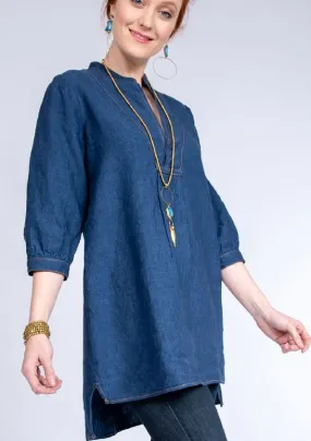 Denim V-Neck Tunic