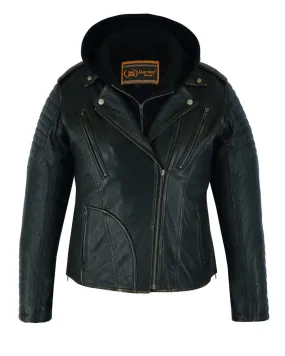 DS878 Luxurious Lightweight Lambskin M/C Jacket for Women