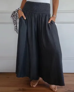 Elanor | Elastic Waist Wide Leg Pants