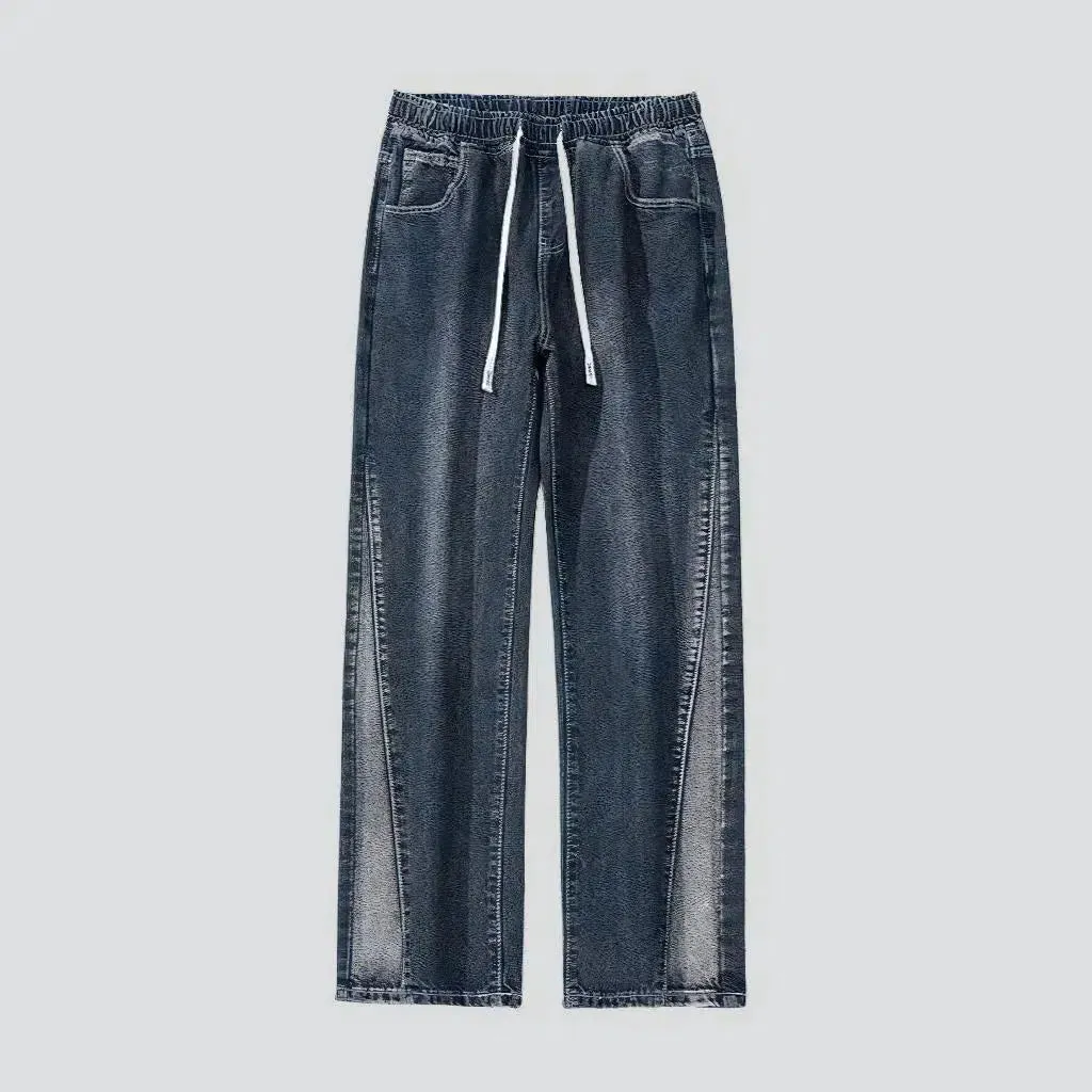 Elevated waistline baggy jeans