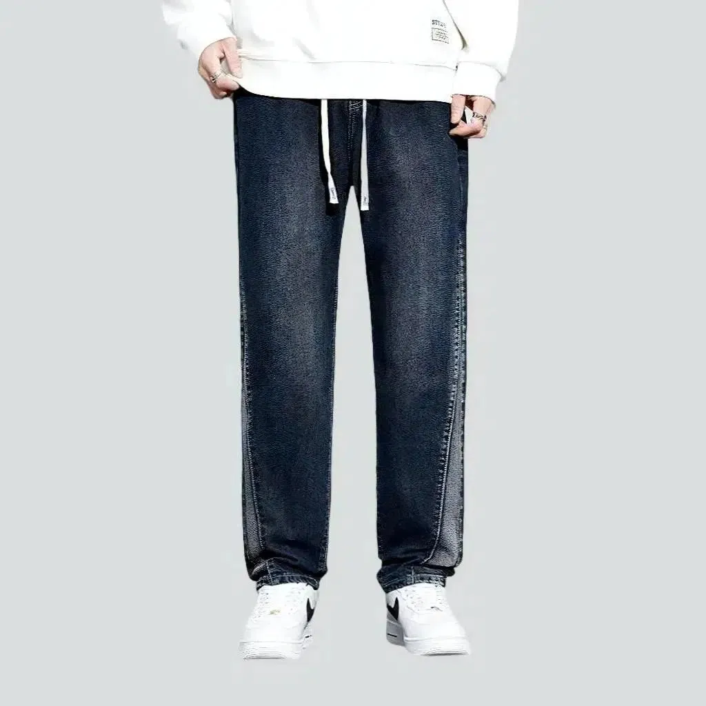 Elevated waistline baggy jeans