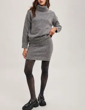 Eliana Heather Grey Knit Mini Skirt