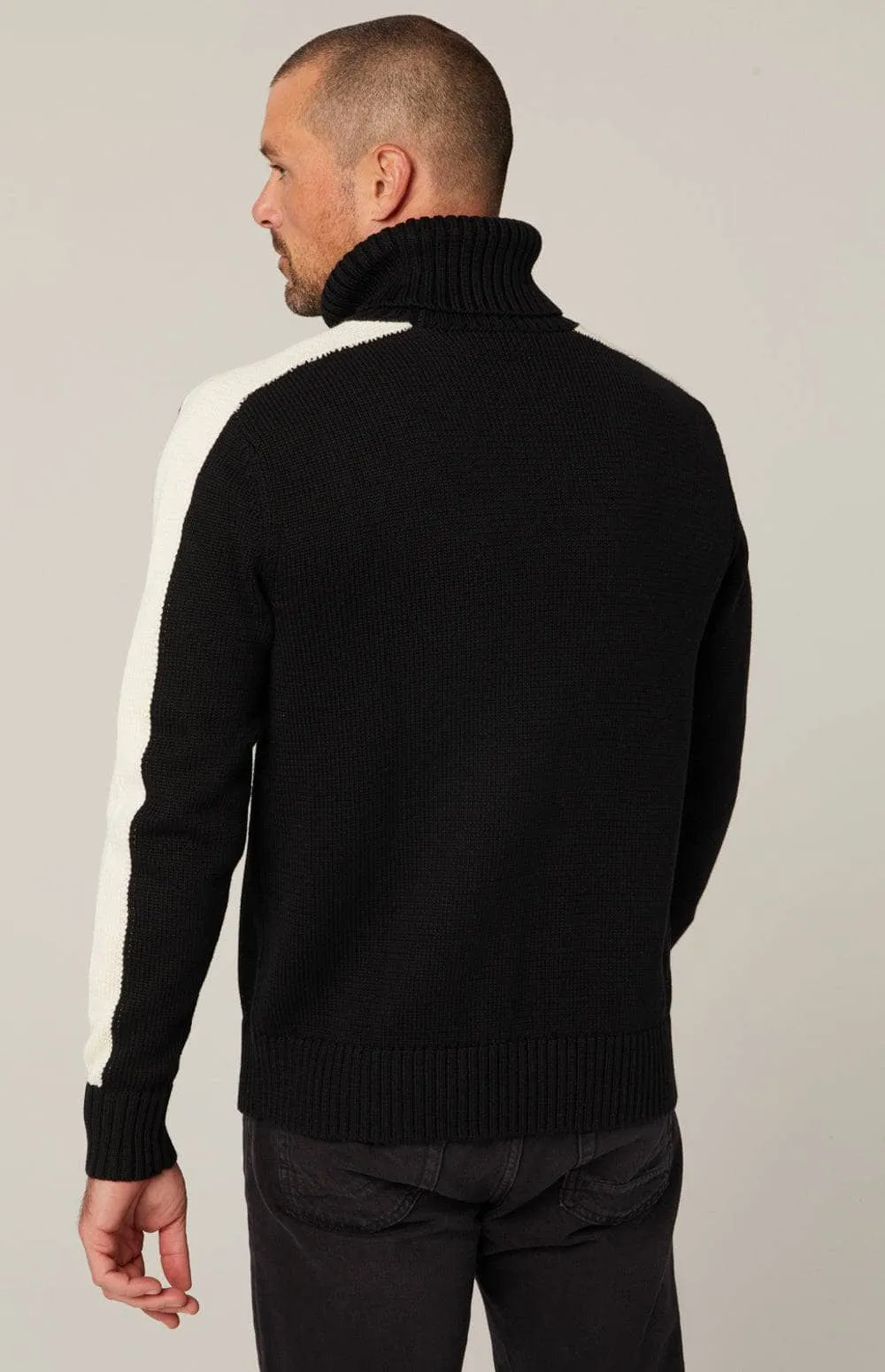 Elias Turtle Neck Ski Sweater | Black