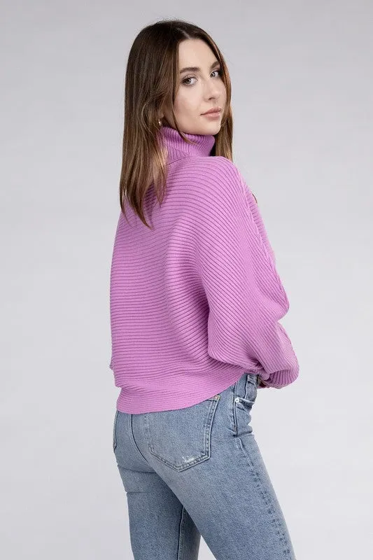 Elizabeth Viscose Dolman Sleeve Turtleneck Sweater