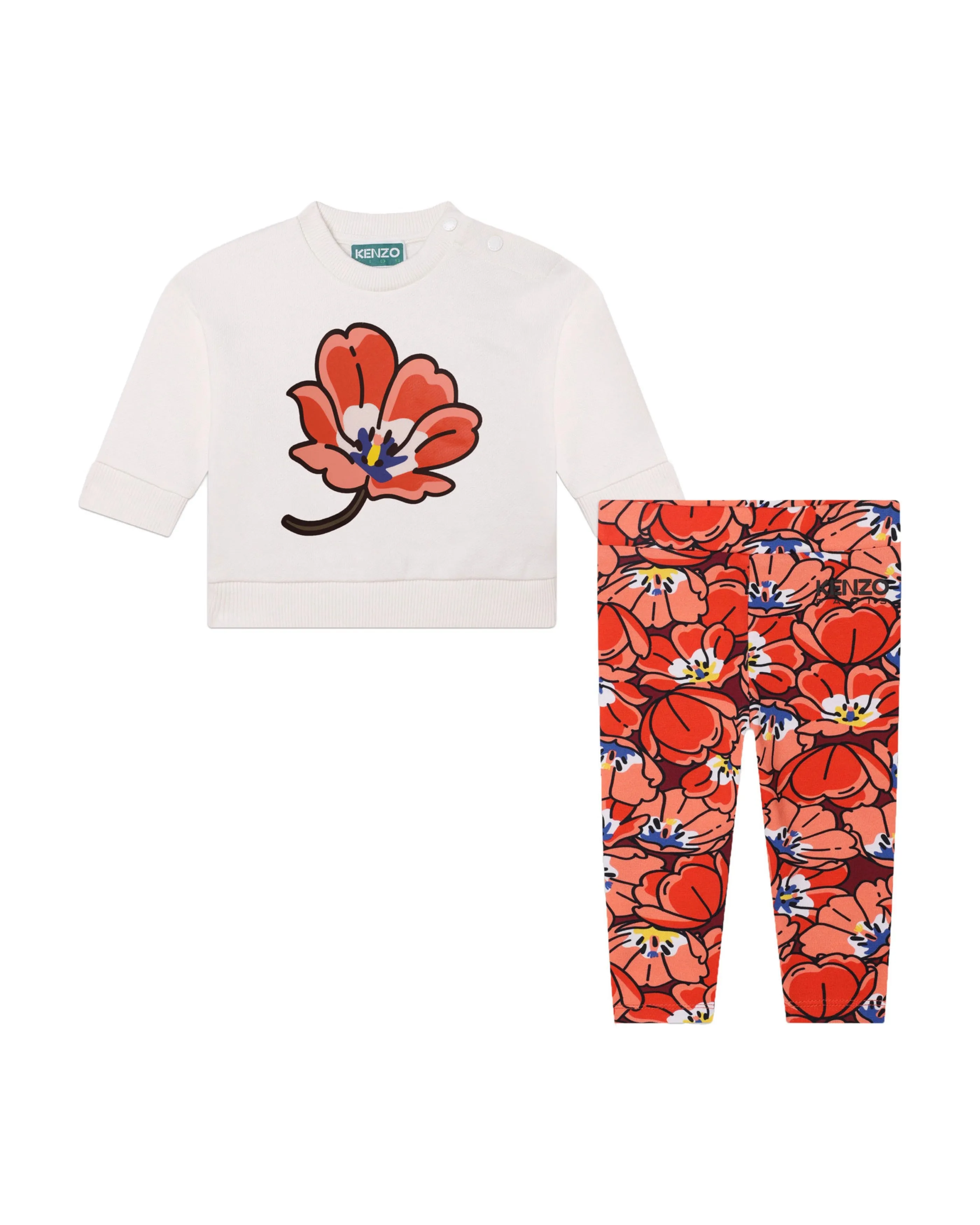 Ensemble Sweat   Pantalon Chile Red - Bébé Fille - Kenzo Kids