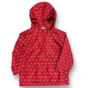 Girls Gymboree Size 4 Red Heart Print Half-Zip Lightweight Jacket