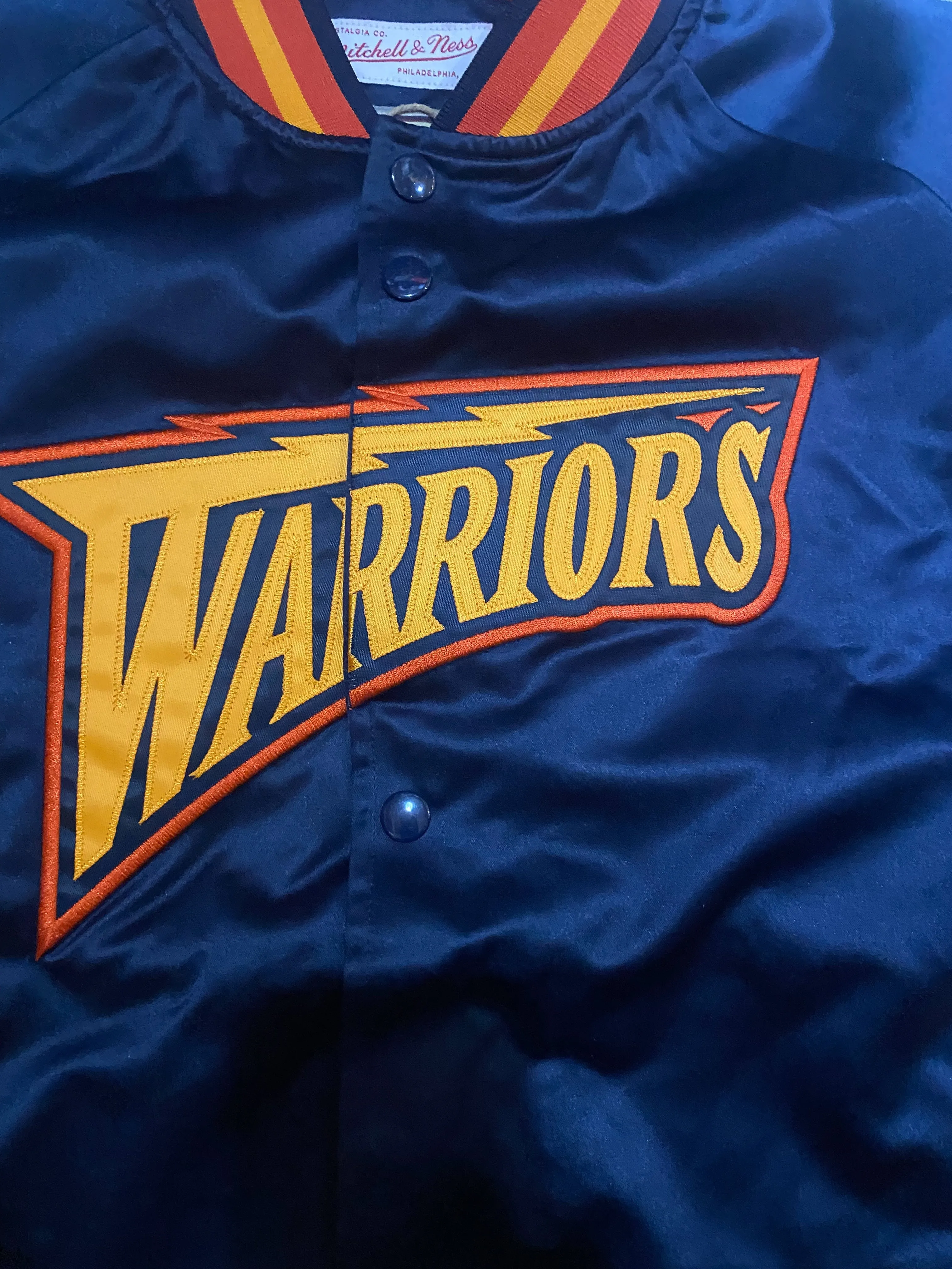 Golden State Warriors NBA Mitchell & Ness Lightweight Men Satin Jacket