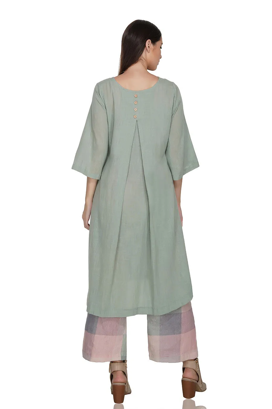 Green Loose Fit Kurta & Pant Co-Ord Set