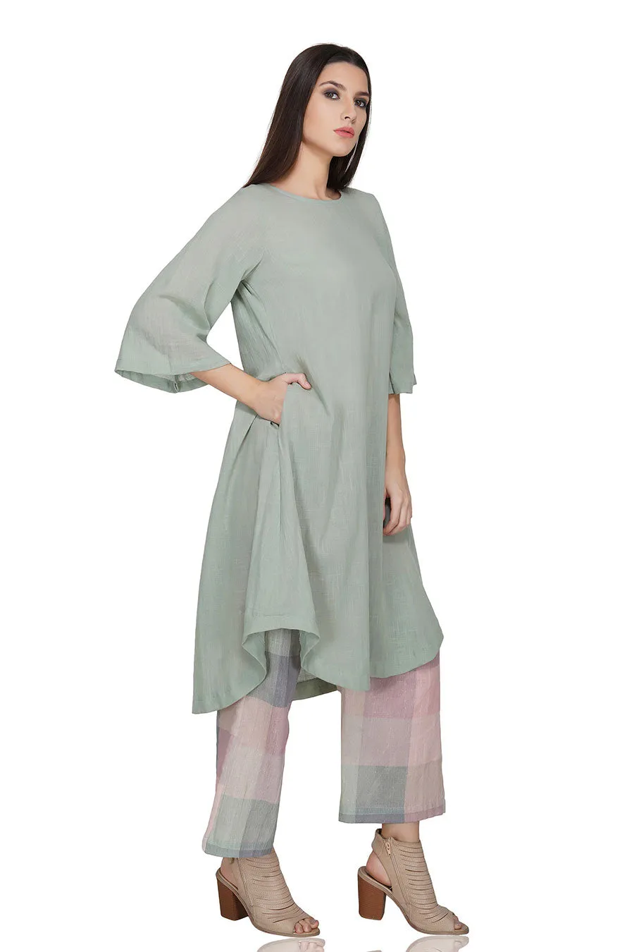 Green Loose Fit Kurta & Pant Co-Ord Set