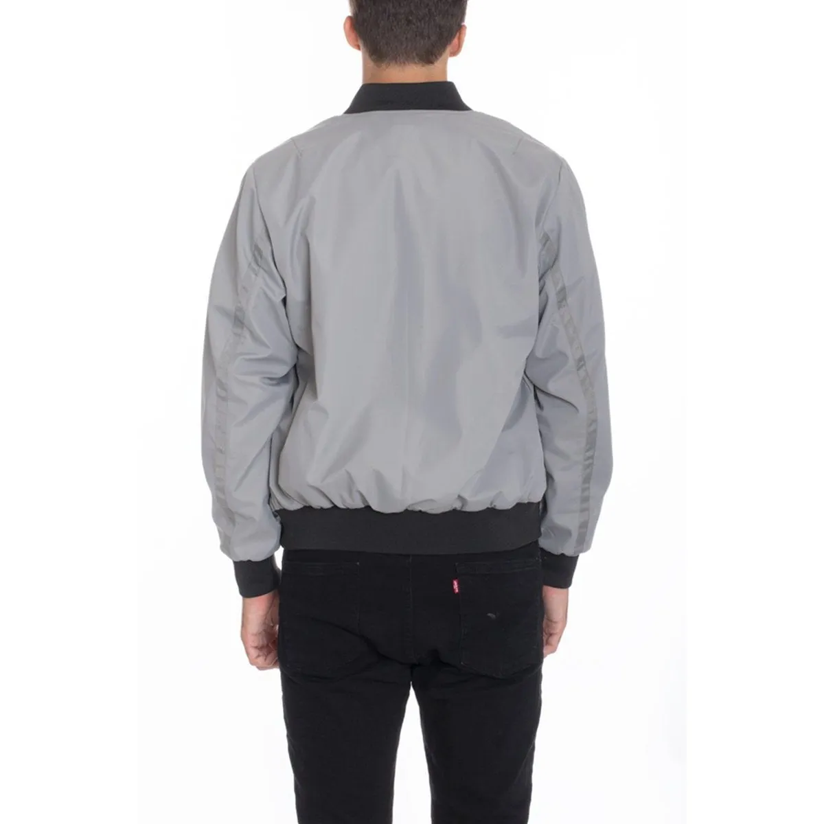 Grey Vinyl Waterproof Windbreaker