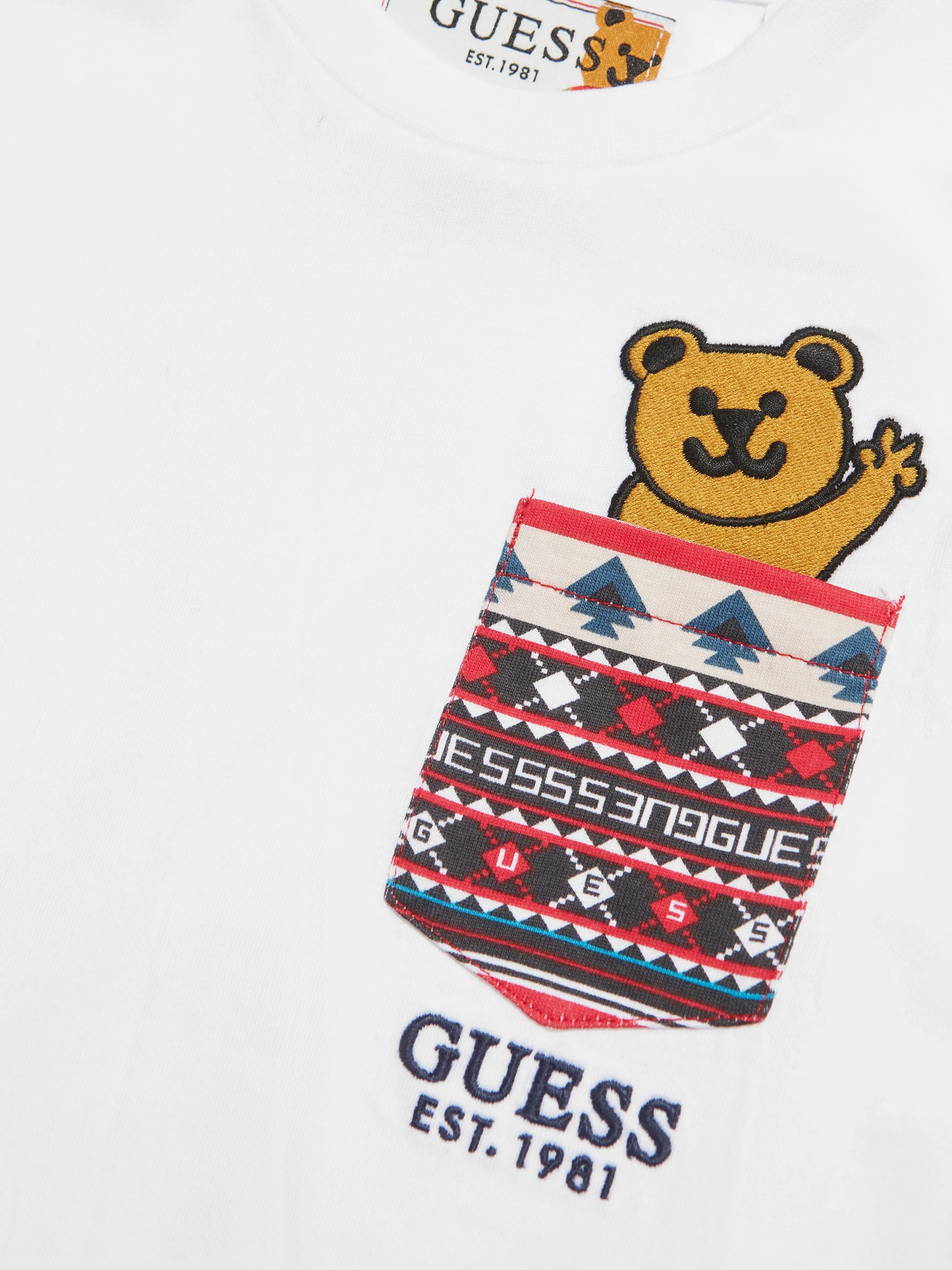 Guess Boys Long Sleeve T-Shirt in White