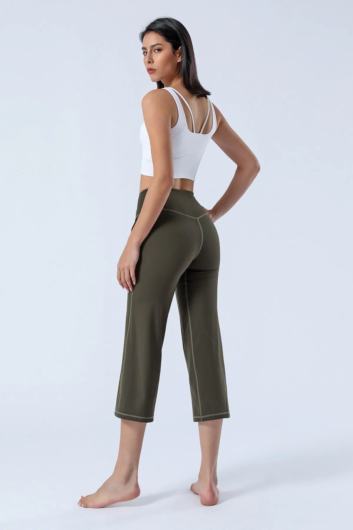 High-Rise Cropped Wide-Leg Pants