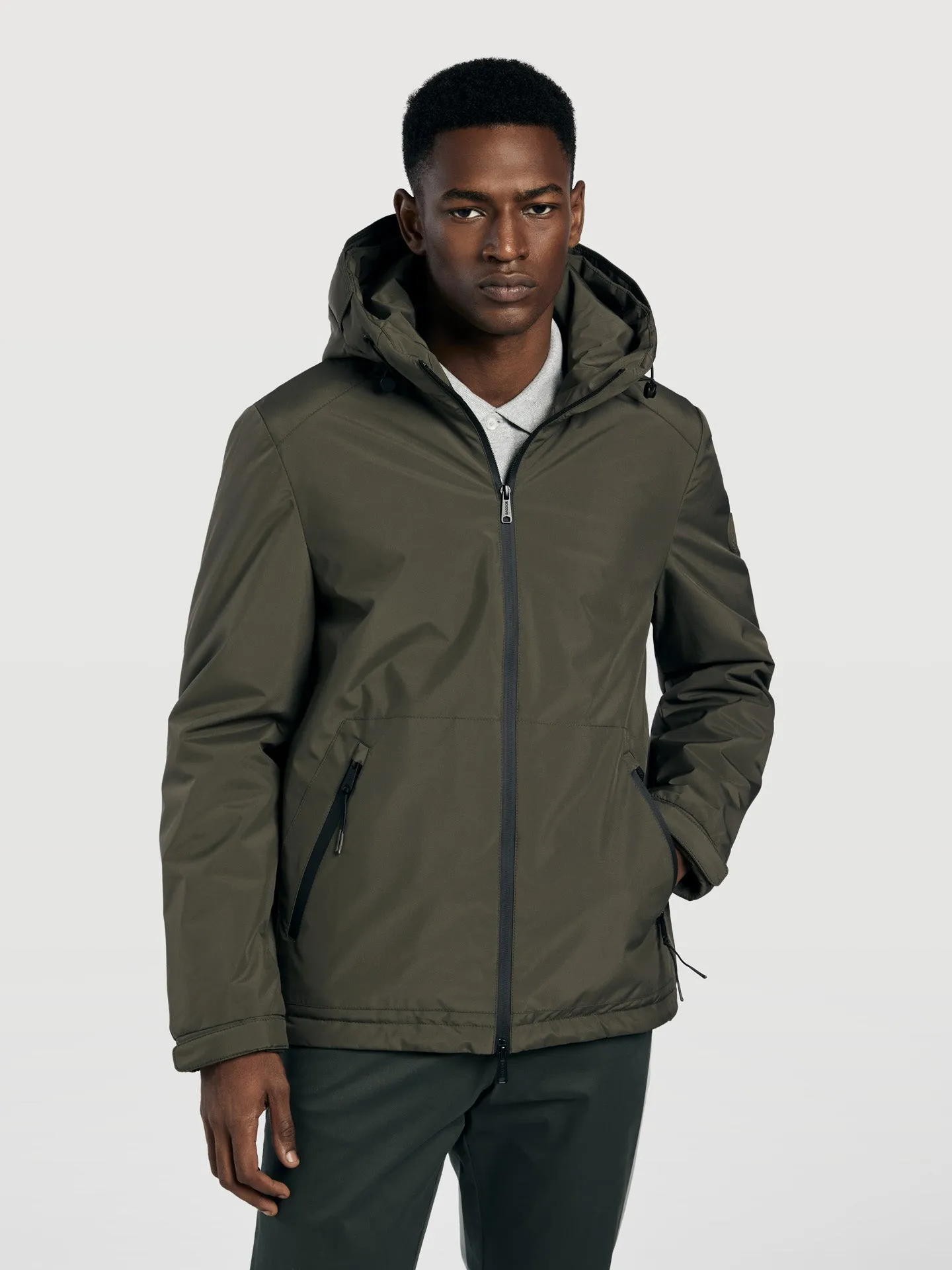 Hooded technic jacket