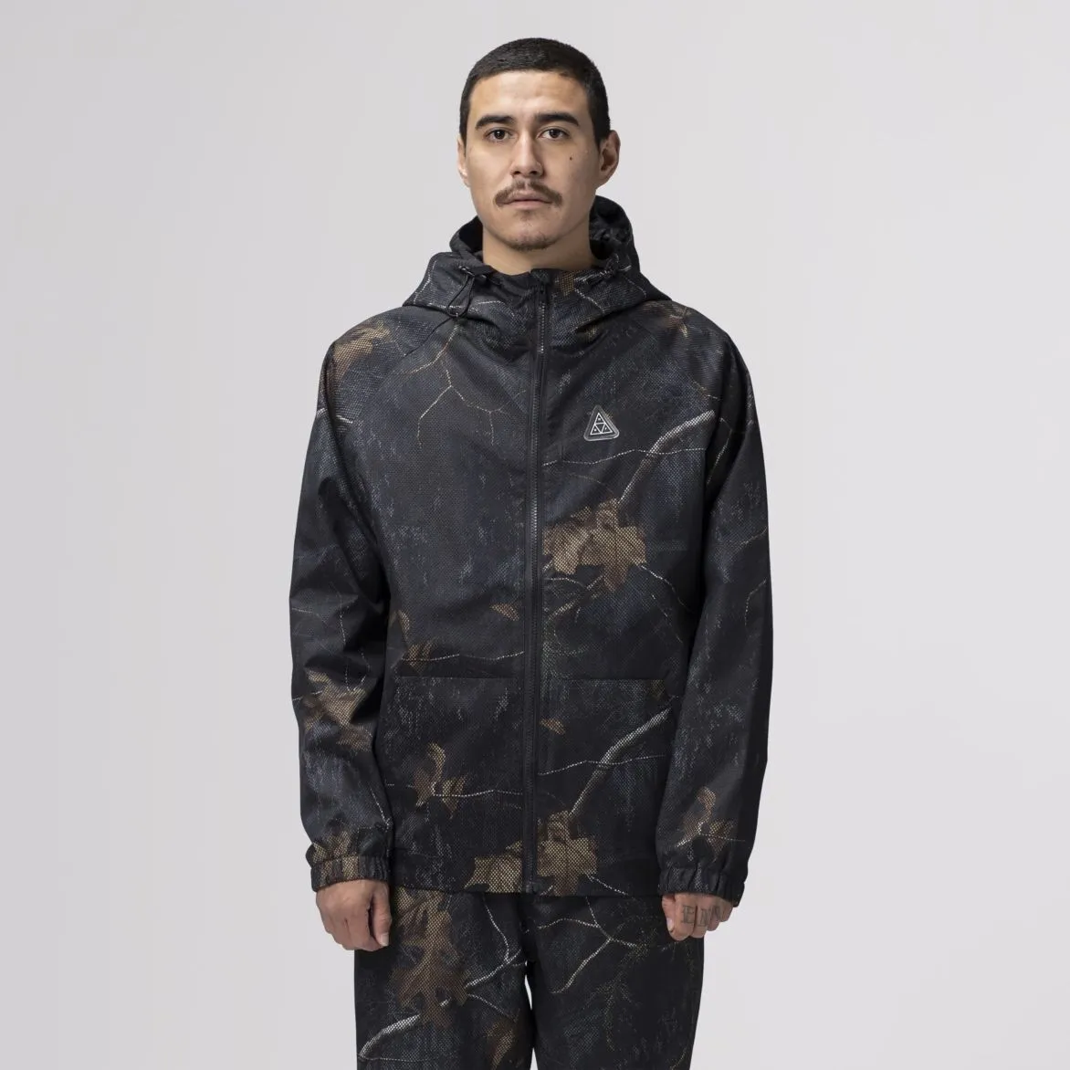 HUF NETWORK LIGHTWEIGHT JACKET REALTREE BLACK