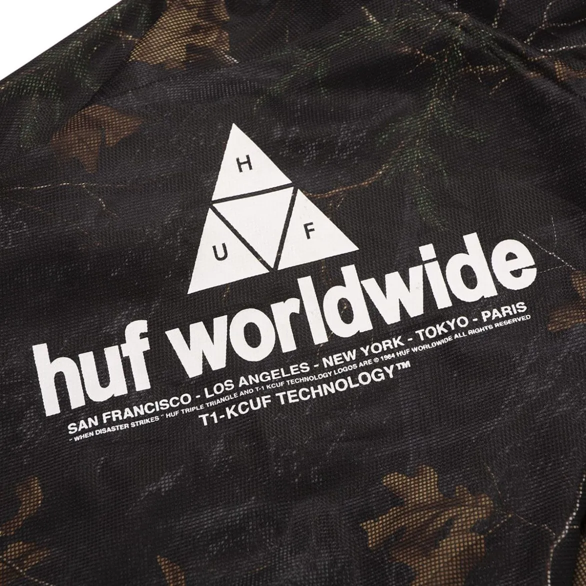 HUF NETWORK LIGHTWEIGHT JACKET REALTREE BLACK