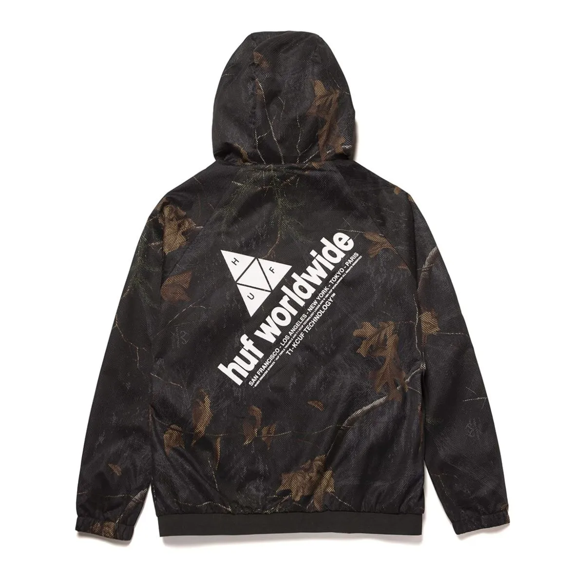 HUF NETWORK LIGHTWEIGHT JACKET REALTREE BLACK