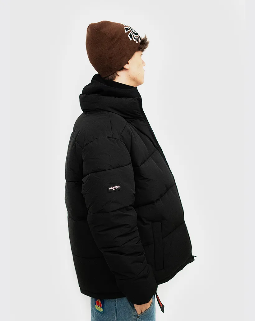 Huffer Track Puffer Jacket - Black