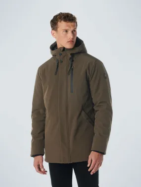 Jacket Mid Long Fit Hooded Softshell Stretch | Desert